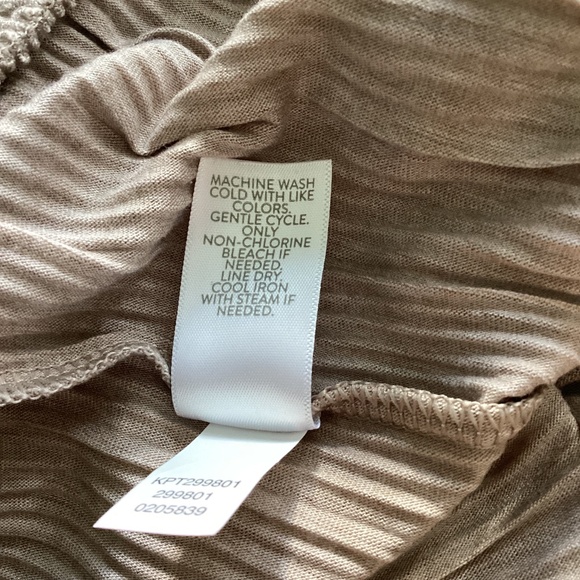 NWT J.JILL XL LIGHT MOCHA HEATHER WIDE LEG PANTS PLEATED - Picture 5 of 9